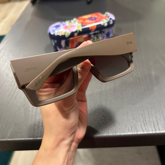 Dime x Acne Studios Oversized Square Sunglasses Taupe Brown Lenses main image 8